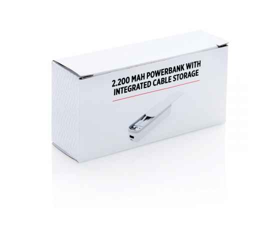 Зарядное устройство с кабелем micro-USB, 2200 mAh, белый,, Цвет: белый, Размер: Длина 2,8 см., ширина 3,5 см., высота 11,3 см., изображение 2