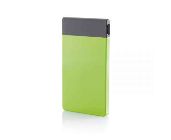 Тонкое зарядное устройство, 4600 mAh, зеленый, серый, Цвет: зеленый, серый, Размер: Длина 0,8 см., ширина 7 см., высота 12,5 см., изображение 3