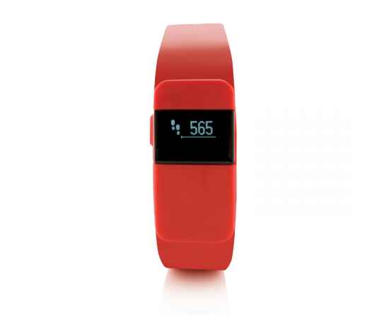 Фитнес-браслет Keep Fit, Красный, Цвет: красный, Размер: Длина 26,5 см., ширина 2 см., высота 1 см., изображение 3