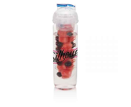 Бутылка для воды с контейнером для фруктов, 500 мл, Синий, Цвет: синий, Размер: , высота 22,7 см., диаметр 6 см., изображение 3