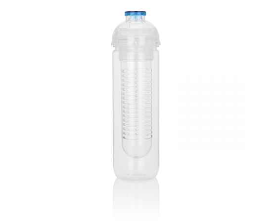 Бутылка для воды с контейнером для фруктов, 500 мл, Синий, Цвет: синий, Размер: , высота 22,7 см., диаметр 6 см., изображение 2