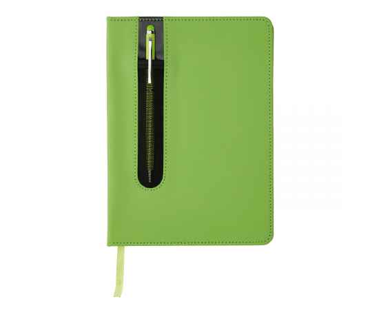 Блокнот для записей Deluxe формата A5 и ручка-стилус, Зеленый, Цвет: зеленый, Размер: Длина 1,6 см., ширина 20,3 см., высота 145 см., изображение 5
