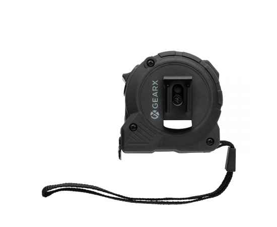 Рулетка Gear X 5 м с функцией медленного/быстрого втягивания, Черный, Цвет: черный, Размер: Длина 6,7 см., ширина 6,7 см., высота 4 см., изображение 3