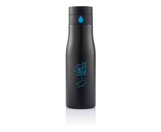 Бутылка для воды Aqua, Синий, Цвет: черный, синий, Размер: , высота 20,9 см., диаметр 7 см., изображение 3