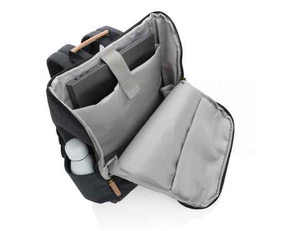 Рюкзак для ноутбука Impact из переработанного канваса AWARE™, 15', Черный, Цвет: черный, Размер: Длина 30 см., ширина 12,5 см., высота 46 см., изображение 2
