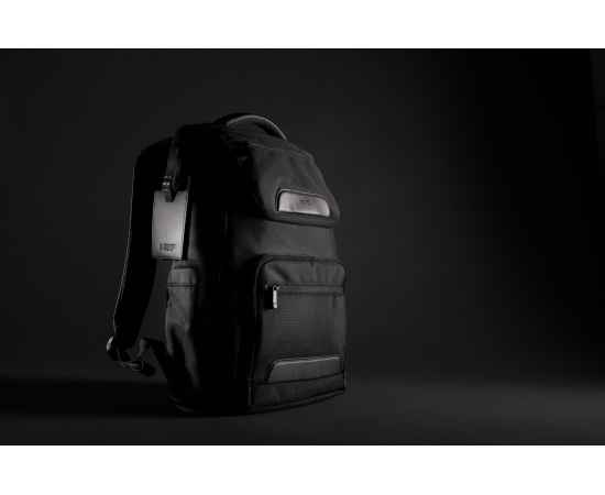 Рюкзак Swiss Peak Voyager из RPET AWARE™ для ноутбука 15,6', Черный, Цвет: черный, Размер: Длина 29 см., ширина 14 см., высота 47 см., изображение 5
