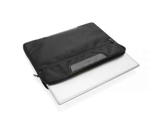 Чехол для ноутбука Swiss Peak Voyager из RPET AWARE™, 15.6', Черный, Цвет: черный, Размер: Длина 38 см., ширина 3 см., высота 28 см., изображение 9