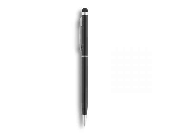 Тонкая металлическая ручка-стилус, черный,, Цвет: черный, Размер: , высота 13,6 см., диаметр 0,8 см., изображение 2