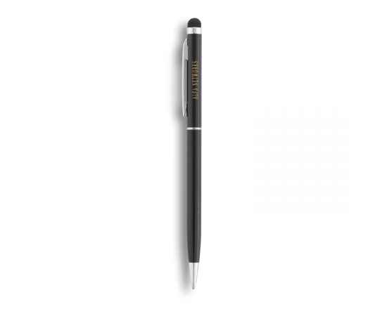 Тонкая металлическая ручка-стилус, черный,, Цвет: черный, Размер: , высота 13,6 см., диаметр 0,8 см., изображение 4