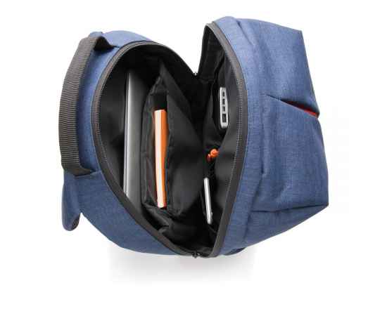 Рюкзак Smart, Синий, Цвет: синий, оранжевый, Размер: Длина 16 см., ширина 30 см., высота 45 см., изображение 2