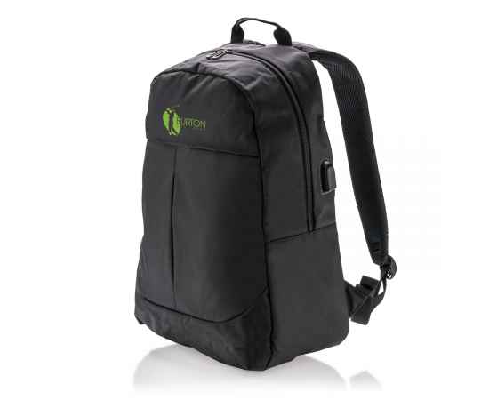 Рюкзак для ноутбука Power с USB-портом, Черный, Цвет: черный, Размер: Длина 16 см., ширина 32 см., высота 47 см., изображение 4
