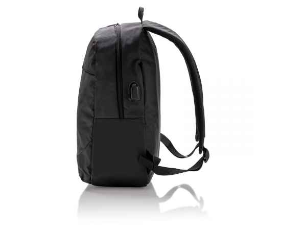 Рюкзак для ноутбука Power с USB-портом, Черный, Цвет: черный, Размер: Длина 16 см., ширина 32 см., высота 47 см., изображение 6