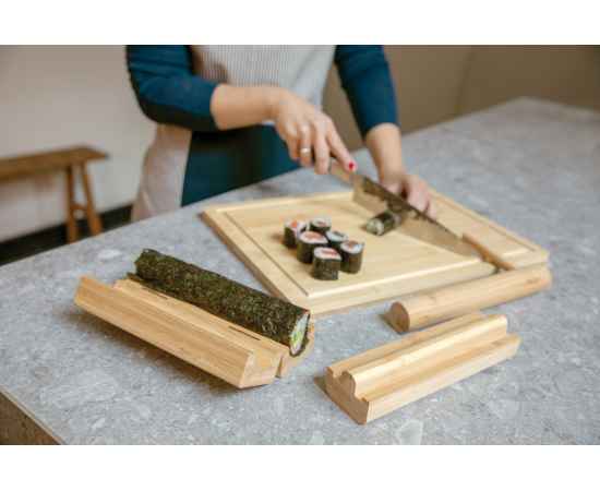 Набор для приготовления суши Ukiyo, Коричневый, Цвет: коричневый, Размер: Длина 20 см., ширина 13 см., высота 6,1 см., изображение 5