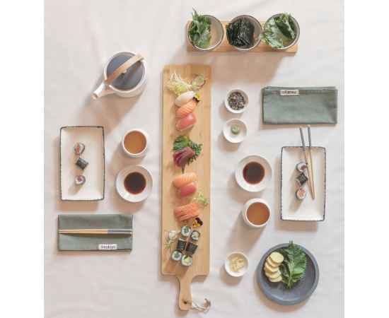 Набор приборов для суши Ukiyo, 8 предметов, Коричневый, Цвет: коричневый, Размер: Длина 24,5 см., ширина 10 см., высота 3,3 см., изображение 7