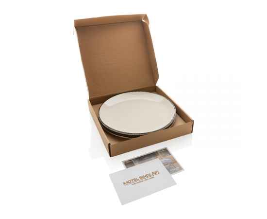 Набор керамических тарелок Ukiyo, 2 предмета, Белый, Цвет: белый, черный, Размер: , высота 3,1 см., диаметр 27 см., изображение 4
