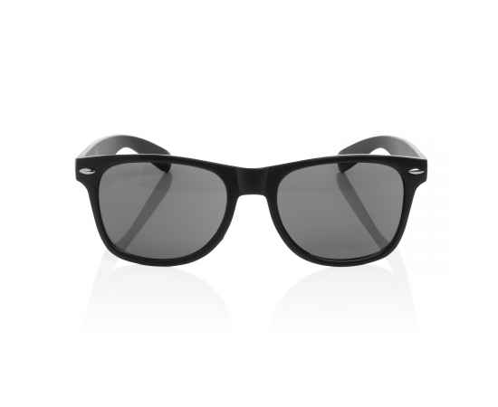 Солнцезащитные очки из переработанного пластика (сертификат GRS), Черный, Цвет: черный, Размер: Длина 14,4 см., ширина 4,8 см., высота 3 см., изображение 2
