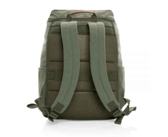 Рюкзак для ноутбука Impact из переработанного канваса AWARE™, 15', Зеленый, Цвет: зеленый, Размер: Длина 30 см., ширина 12,5 см., высота 46 см., изображение 7