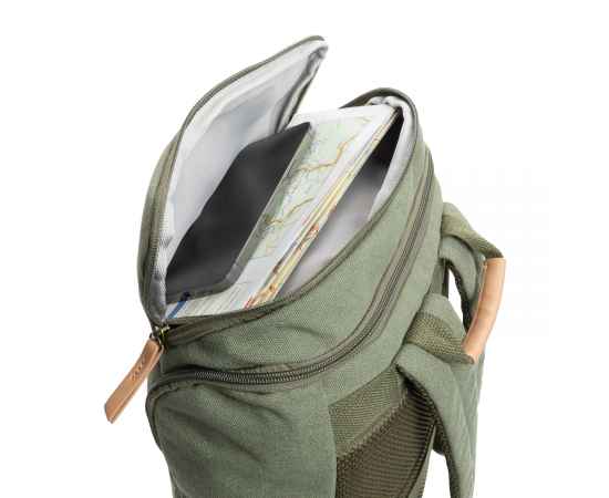 Рюкзак для ноутбука Impact из переработанного канваса AWARE™, 15', Зеленый, Цвет: зеленый, Размер: Длина 30 см., ширина 12,5 см., высота 46 см., изображение 8