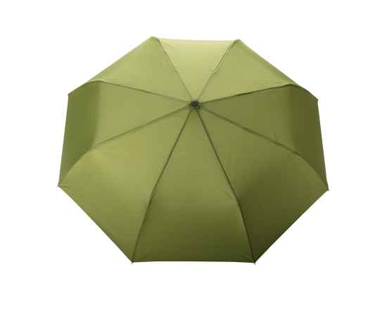 Автоматический зонт Impact из RPET AWARE™ с бамбуковой рукояткой, d94 см, Зеленый, Цвет: зеленый, Размер: , высота 57 см., диаметр 94 см., изображение 6