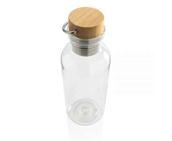 Бутылка для воды из rPET GRS с крышкой из бамбука FSC, 680 мл, Прозрачный, Цвет: прозрачный,, Размер: Длина 7,5 см., ширина 7,5 см., высота 22,3 см., диаметр 7,5 см., изображение 6