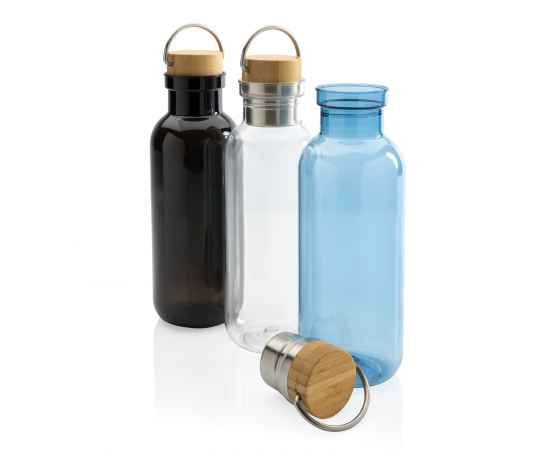 Бутылка для воды из rPET GRS с крышкой из бамбука FSC, 680 мл, Прозрачный, Цвет: прозрачный,, Размер: Длина 7,5 см., ширина 7,5 см., высота 22,3 см., диаметр 7,5 см., изображение 5