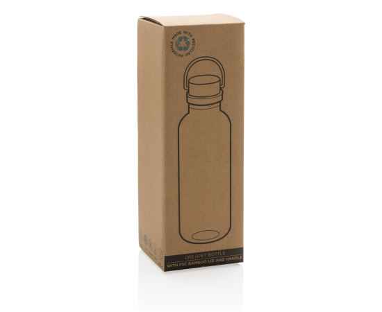 Бутылка для воды из rPET GRS с крышкой из бамбука FSC, 680 мл, Прозрачный, Цвет: прозрачный,, Размер: Длина 7,5 см., ширина 7,5 см., высота 22,3 см., диаметр 7,5 см., изображение 9