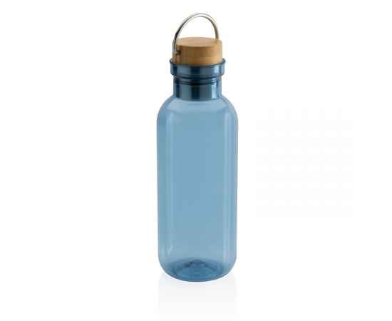 Бутылка для воды из rPET GRS с крышкой из бамбука FSC, 680 мл, Синий, Цвет: синий,, Размер: Длина 7,5 см., ширина 7,5 см., высота 22,3 см., диаметр 7,5 см., изображение 8