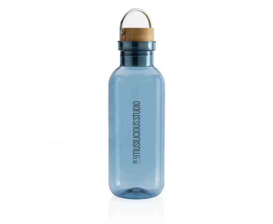 Бутылка для воды из rPET GRS с крышкой из бамбука FSC, 680 мл, Синий, Цвет: синий,, Размер: Длина 7,5 см., ширина 7,5 см., высота 22,3 см., диаметр 7,5 см., изображение 9