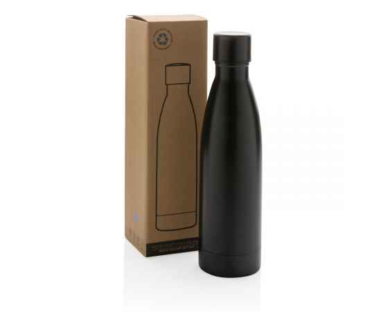 Вакуумная бутылка из переработанной нержавеющей стали RCS, 0,5 л, Черный, Цвет: черный,, Размер: , высота 26 см., диаметр 7 см., изображение 2