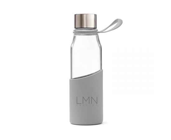 Бутылка для воды VINGA Lean из боросиликатного стекла, 550 мл, Серый, Цвет: серый,, Размер: , высота 23,5 см., диаметр 6,5 см., изображение 3