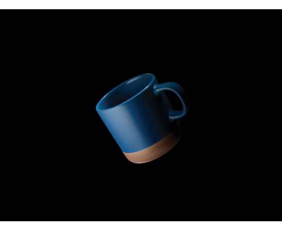 Керамическая кружка, глазурованная, 360 мл, Синий, Цвет: синий,, Размер: , высота 8,8 см., диаметр 8,8 см., изображение 9