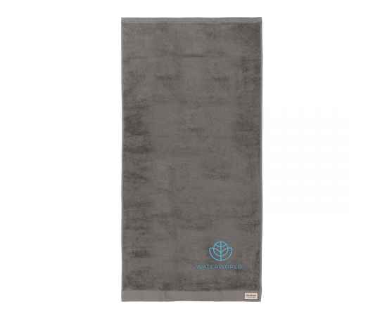 Банное полотенце Ukiyo Sakura из хлопка AWARE™, 500 г/м2, 50x100 см, Серый, Цвет: темно-серый,, Размер: Длина 100 см., ширина 50 см., высота 2 см., диаметр 0 см., изображение 3