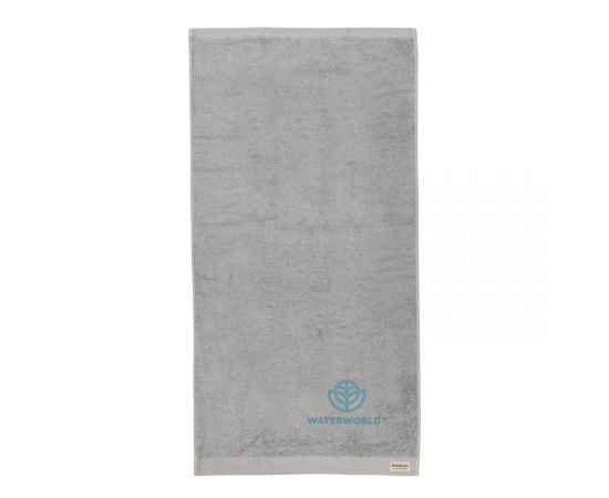 Банное полотенце Ukiyo Sakura из хлопка AWARE™, 500 г/м2, 50x100 см, Серый, Цвет: серый,, Размер: Длина 100 см., ширина 50 см., высота 2 см., диаметр 0 см., изображение 3