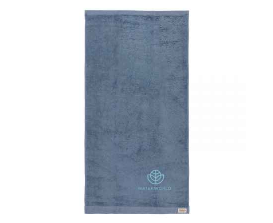 Банное полотенце Ukiyo Sakura из хлопка AWARE™, 500 г/м2, 50x100 см, Синий, Цвет: синий,, Размер: Длина 100 см., ширина 50 см., высота 2 см., диаметр 0 см., изображение 3
