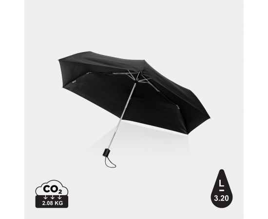 Ультралегкий автоматический зонт Swiss Peak из rPET, d95 см, Черный, Цвет: черный,, Размер: , высота 53 см., диаметр 96 см., изображение 9