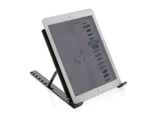 Подставка для ноутбука/планшета Terra из переработанного алюминия RCS, серый,, изображение 3