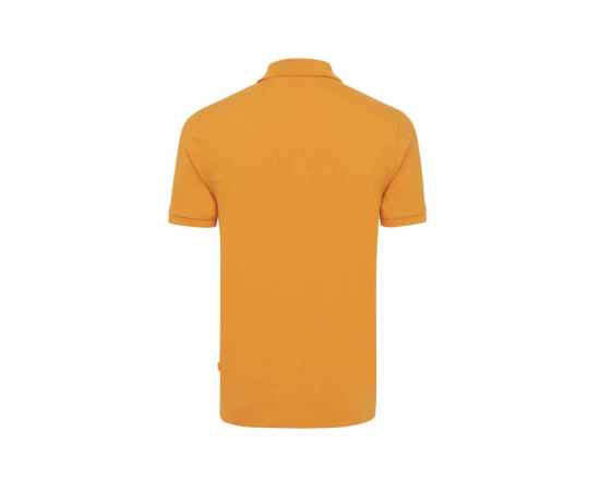 Рубашка поло Iqoniq Yosemite из переработанного хлопка-пике, унисекс, 220 г/м², Оранжевый, Цвет: солнечный оранжевый,, Размер: Длина 73 см., ширина 54 см., высота 0,5 см., диаметр 0 см., изображение 6