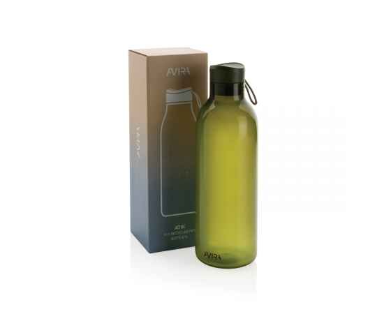 Бутылка для воды Avira Atik из rPET RCS, 1 л, Зеленый, Цвет: зеленый,, Размер: , высота 26,6 см., диаметр 8,3 см., изображение 2
