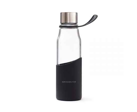 Бутылка для воды VINGA Lean из боросиликатного стекла, 550 мл, Черный, Цвет: черный,, Размер: , высота 23,5 см., диаметр 6,5 см., изображение 3