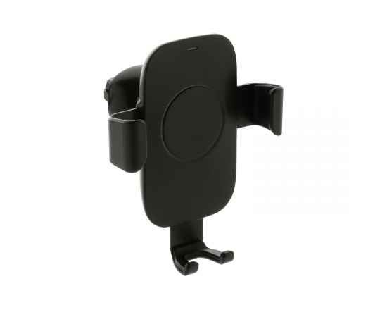 Автомобильный держатель для телефона из переработанного пластика RCS с беспроводной зарядкой, 10 Вт, черный,, изображение 8