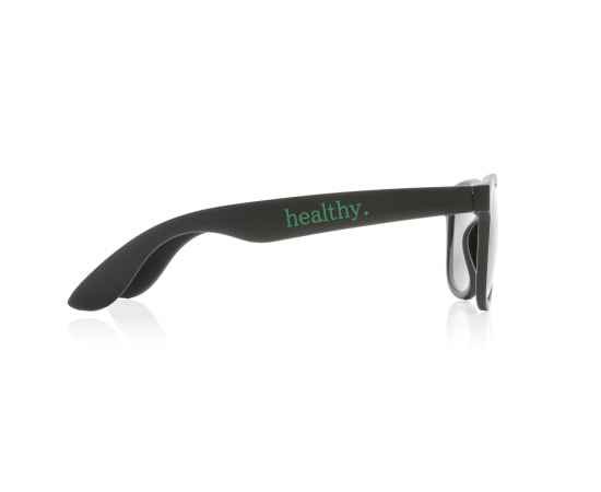 Солнцезащитные очки из переработанного полипропилена GRS, Черный, Цвет: черный,, Размер: Длина 14,5 см., ширина 14,8 см., высота 4,9 см., диаметр 0 см., изображение 4