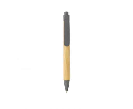 Ручка с корпусом из переработанной бумаги FSC®, Серый, Цвет: серый,, Размер: , высота 13,9 см., диаметр 1,1 см., изображение 6