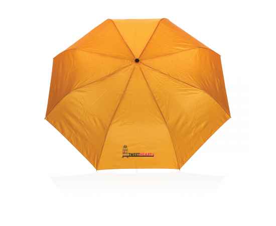 Автоматический зонт Impact из rPET AWARE™ 190T, d97 см, Оранжевый, Цвет: солнечный оранжевый,, Размер: , высота 57 см., диаметр 97 см., изображение 4