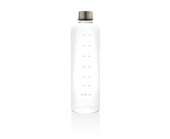 Мотивирующая бутылка для воды из rPET GRS, 1 л, Прозрачный, изображение 3