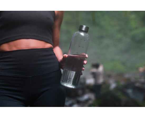 Мотивирующая бутылка для воды из rPET GRS, 1 л, Прозрачный, изображение 9