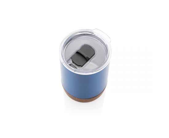 Вакуумная термокружка Cork из переработанной нержавеющей стали RCS, 180 мл, Синий, Цвет: синий,, Размер: , высота 10 см., диаметр 7,2 см., изображение 8