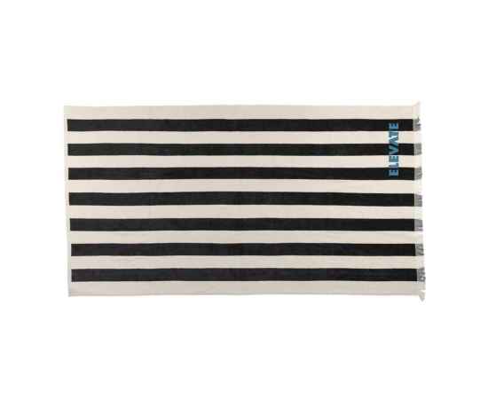 Пляжное полотенце Ukiyo Yukari XL из переработанного хлопка AWARE™, 100x180 см, Серый, Цвет: темно-серый,, Размер: Длина 180 см., ширина 100 см., высота 1 см., диаметр 0 см., изображение 2