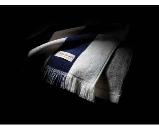 Пляжное полотенце Ukiyo Yukari XL из переработанного хлопка AWARE™, 100x180 см, Синий, Цвет: темно-синий,, Размер: Длина 180 см., ширина 100 см., высота 1 см., диаметр 0 см., изображение 10