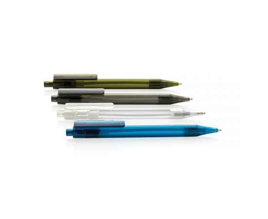 Ручка X8 из прозрачного rPET GRS, Черный, Цвет: черный,, Размер: , высота 14 см., диаметр 1,1 см., изображение 4