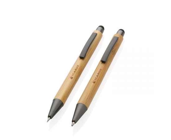 Набор Bamboo с ручкой и карандашом в коробке, Коричневый, изображение 4